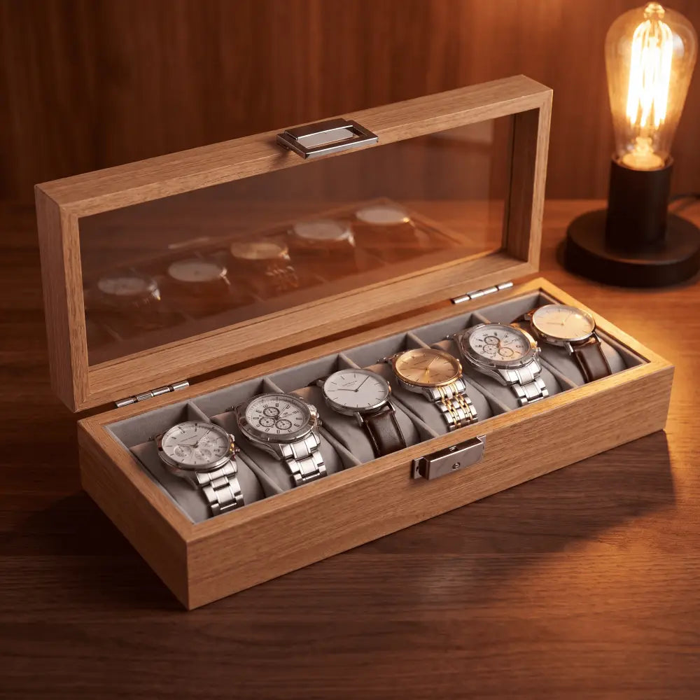Boîte à Montre - Bambou Élégance™ Série 6
