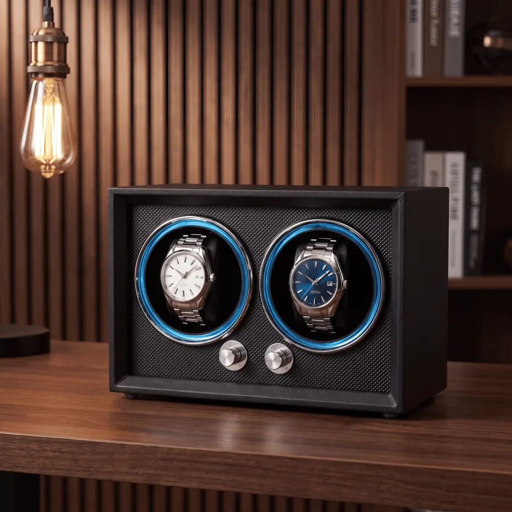 Remontoir - Cube noir - 2 montres