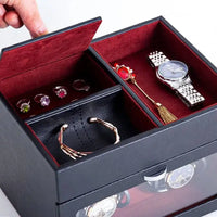 Remontoir et boîte à bijoux – Rouge Crimson